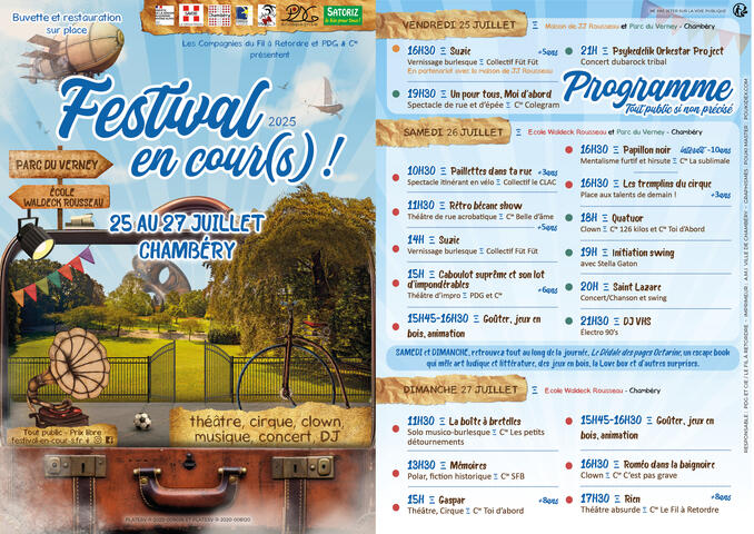 Flyers "Festival en cour(s)" 2025 Flyers "Festival en cour(s)" 2025